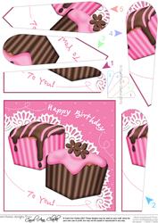 Fondant Fancies Birthday Cakes Fan Pyramage Topper