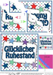 German Retirement Stars Wavy Corner Stacker