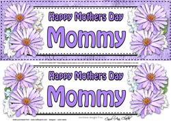 Large Dl Mothers Day Mommy Daisies Floral 3D Decoupage
