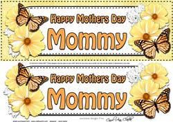 Large Dl Mothers Day Mommy Floral Butterflies 3D Decoupage