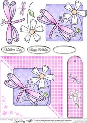 Dragonfly Quick Card with Decoupage