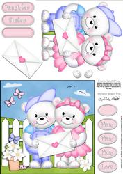 Teddy Tess & Teddy Ed Quick Card & 3D Decoupage