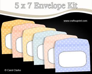 5 x 7 Pastel Polka Dot Envelope Kit