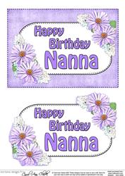 5x7 Birthday Nanna Daisies 3D Step by Step Decoupage