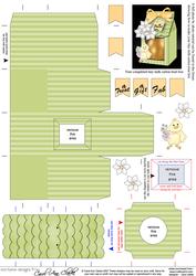 3D Little Chick Tiny Easter Egg Milk Carton or Treat Box