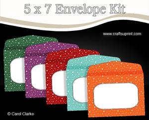 5 x 7 Deep Shades Christmas Snow Envelopes Kit