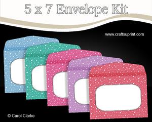 5 x 7 Pretty Shades Christmas Snow Envelopes Kit