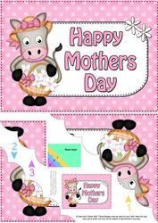5x7 Gigi Horse Mothers Day Polka Dots Scallop Corner