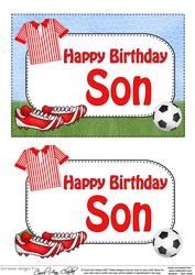 5x7 Birthday Son Football 3D Step by Step Decoupage
