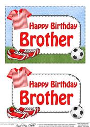 5x7 Birthday Brother Football 3D Step by Step Decoupage