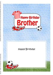 5x7 Birthday Brother Football Matching Insert
