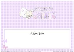 Little Lamb New Baby Girl Large Dl Insert