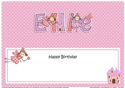 Birthday Ellie Fairy Matching Large Dl Insert