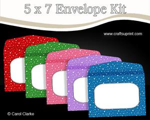5 x 7 Deep Shades Christmas Snow Envelopes Kit