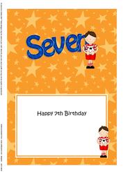 7th Birthday Boyz Bazil Footballer 5x7 Insert