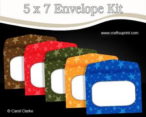 5 x 7 Stars Envelopes Kit