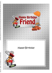 5x7 Birthday Friend Handyman Tools Matching Insert