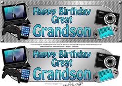 Large Dl Birthday Great Grandson Gadgets & Gizmos 3D Decoupa