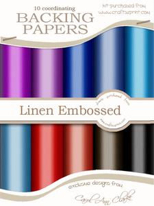 'linen Embossed' Backing Paper Kit - Flowers and Pearls Colours