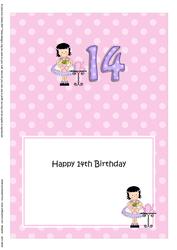 14th Birthday Girlz Suzi 5x7 Insert