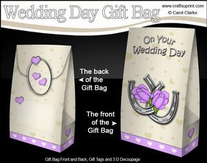 3D Wedding Day Horse Shoes Gift Bag Mini Kit