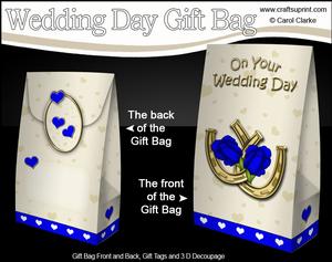 3D Wedding Day Horse Shoes Gift Bag Mini Kit