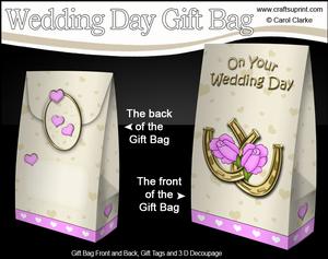 3D Wedding Day Horse Shoes Gift Bag Mini Kit