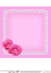 8 x 8 Flowers Butterflies & Lace Matching Insert Panel