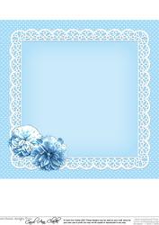 8 x 8 Flowers Butterflies & Lace Matching Insert Panel