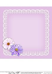 8 x 8 Flowers Butterflies & Lace Matching Insert Panel