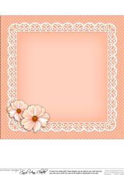8 x 8 Flowers Butterflies & Lace Matching Insert Panel