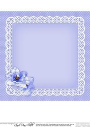 8 x 8 Flowers Butterflies & Lace Matching Insert Panel