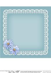 8 x 8 Flowers Butterflies & Lace Matching Insert Panel