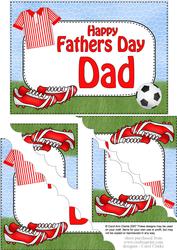 5x7 Football Fathers Day Dad Scallop Corner Stacker