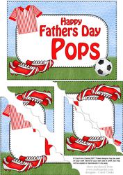 5x7 Football Fathers Day Pops Scallop Corner Stacker