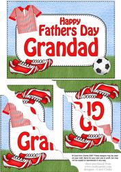 5x7 Football Fathers Day Grandad Scallop Corner Stacker