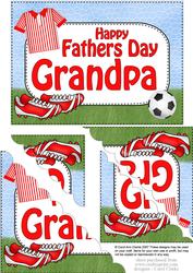 5x7 Football Fathers Day Grandpa Scallop Corner Stacker