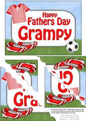 5x7 Football Fathers Day Grampy Scallop Corner Stacker