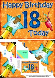 5x7 18th Birthday Celebrations Scallop Corner