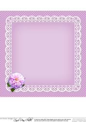 8 x 8 Flowers Butterflies & Lace Matching Insert Panel