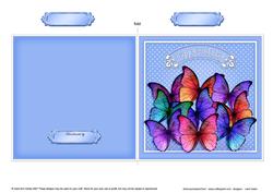 Birthday Butterflies Quick Cut and Fold Card