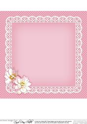 8 x 8 Flowers Butterflies & Lace Matching Insert Panel