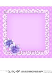 8 x 8 Flowers Butterflies & Lace Matching Insert Panel