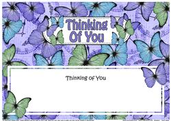 Thinking of You Butterflies Large Dl Matching Insert