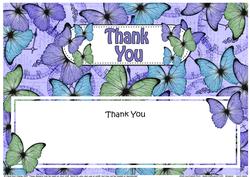 Thank You Teacher Butterflies Large Dl Matching Insert