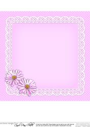 8 x 8 Flowers Butterflies & Lace Matching Insert Panel