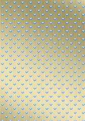 'coloured Metallic Hearts' Backing Paper