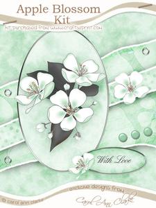 Apple Blossom Kit in Soft Peppermint with Step by Step Decoupage