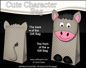3D Gigi Horse Cute Character Gift Bag Mini Kit
