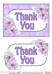 5x7 Thank You Daisies 3D Step by Step Decoupage